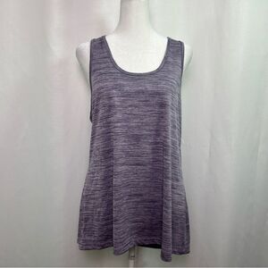 Eddie Bauer Free Dry Women’s Large Tank Top, Purple Gray Loose Fit Racer Back